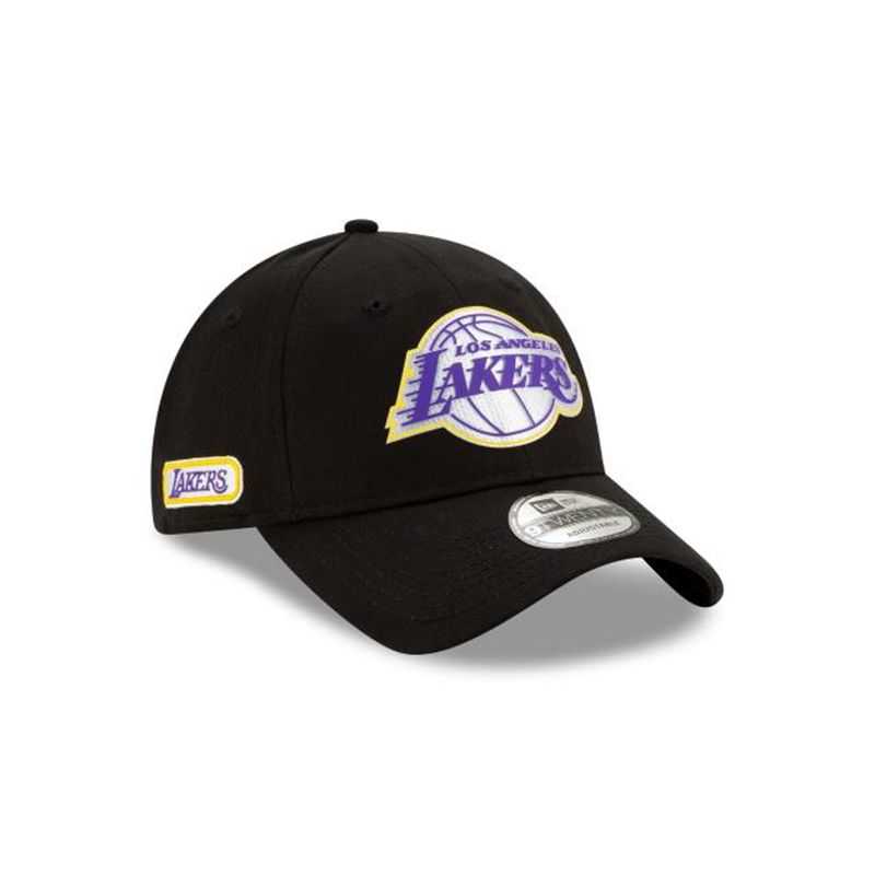 NBA Los Angeles Lakers Authentics Half Series 9Twenty Adjustable (WBJ5457) - Black New Era Caps